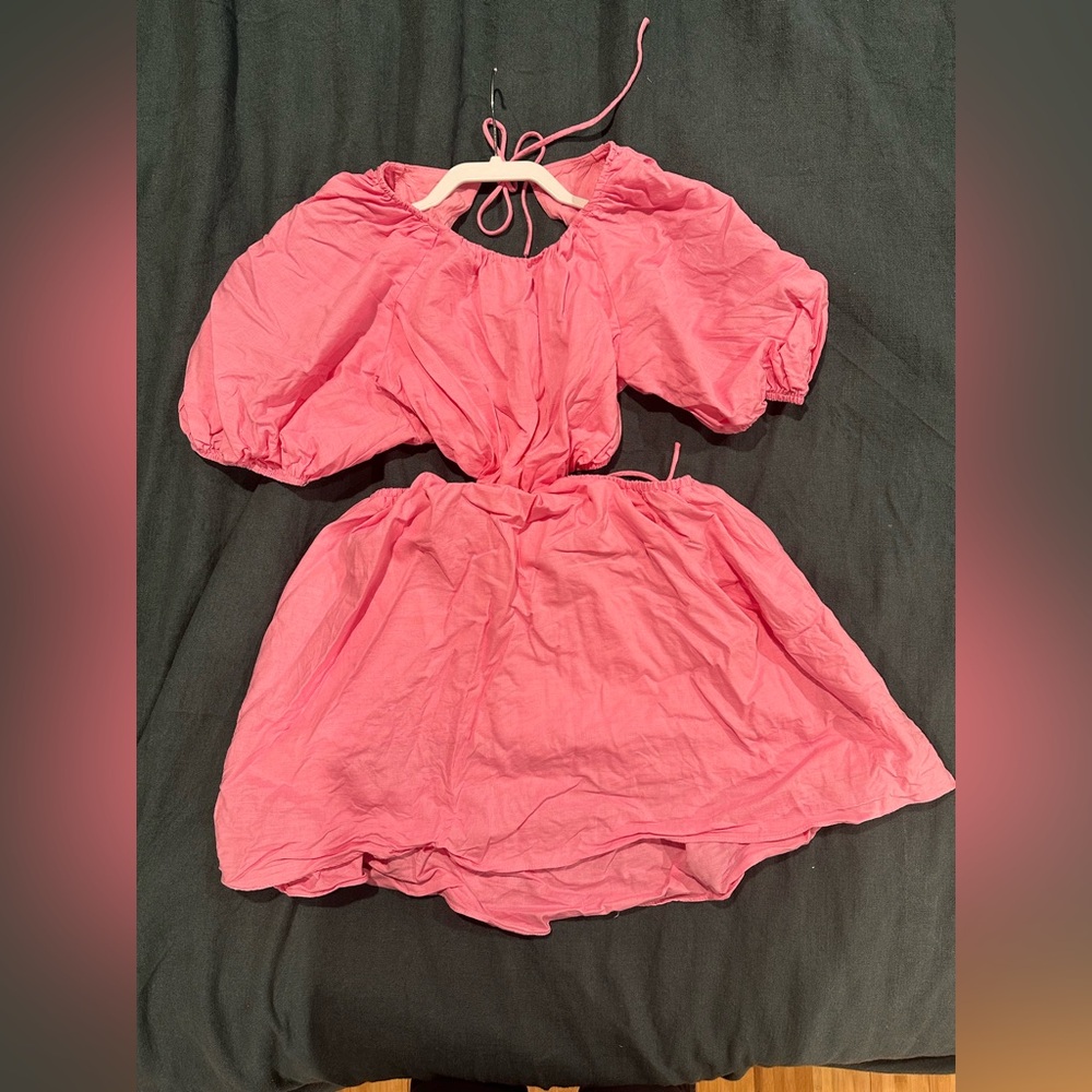 Pink Backless Dress